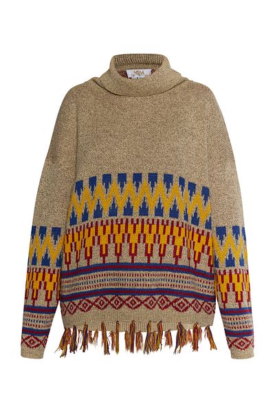 USHA FESTIVAL Strick Pullover carnea