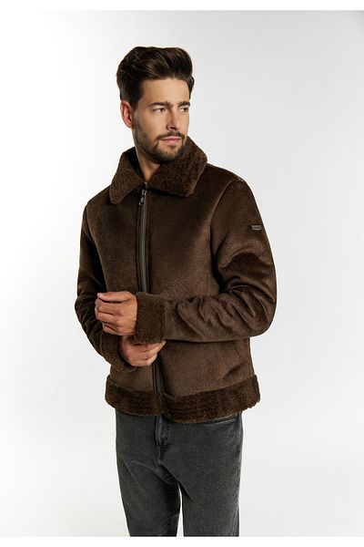 Dreimaster Vintage Übergangsjacke aus Fellimitat imane