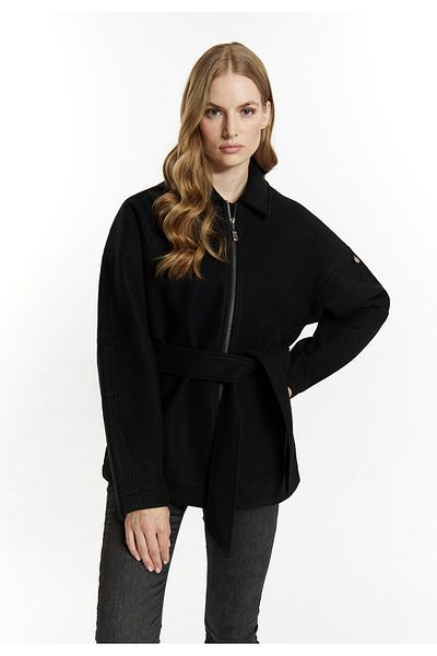 Dreimaster Vintage Übergangsjacke in Wolloptik mit anteilig recyceltem Material incus