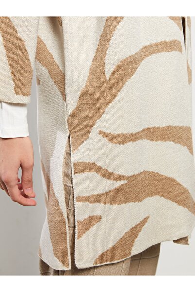 LC Waikiki Dámský pletený kardigan s šálovým límcem s dlouhým rukávem