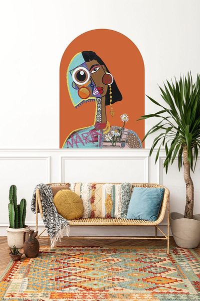 Piksel Grafik Woman's Story Bohemian Wall Sticker