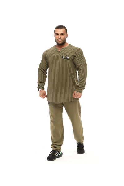 Big Sam Men's Khaki Cotton Comfortable Fit Sports Sweatshirt 4710