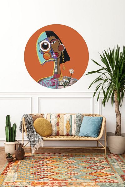 Piksel Grafik Woman's Story Full Circle Bohemian Sticker