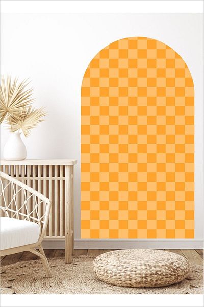 Piksel Grafik Mosaic Pattern Bohemian Oval Wall Sticker
