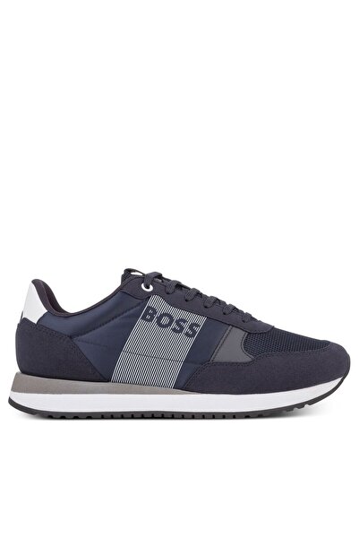 BOSS Erkek Marka Logolu Rahat Taban Bağıcıklı Lacivert Sneaker 50498921-401