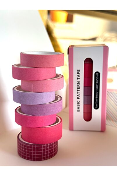 Padme studio 8'li Washi Dekoratif Kağıt Bant - Pinky Pie