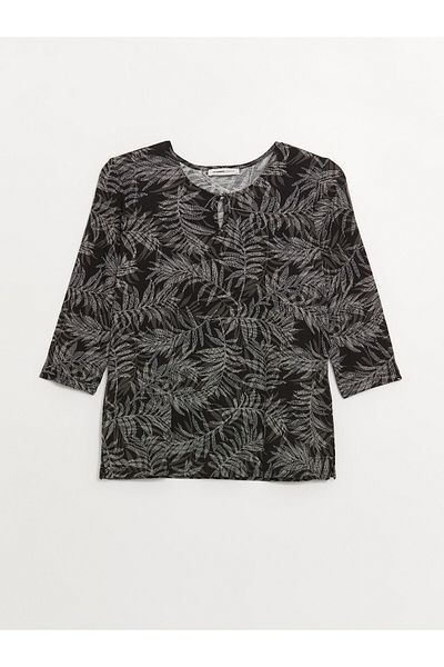 LC Waikiki Dámské tričko se vzorem Crew Neck