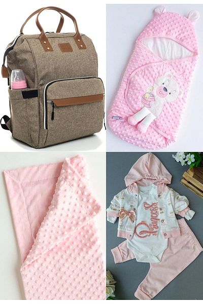 Beyaz Bebek Large Birth Set of 4 (Luxury Baby Care Backpack, Hospital Exit, Swaddle and Chickpea Blanket Set)