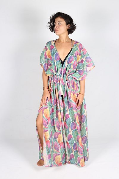 LUCKKA Heritage Women's Beach Kaftan Kimono Pareo - ZTKİMONO