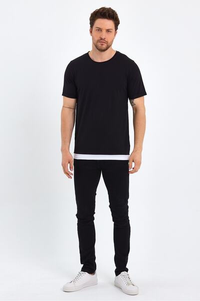 LACİVERTMEN Noul sezon 2515 - Tricou cu mânecă scurtă cu imprimeu Prefer