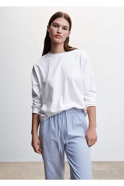 MANGO Woman Costum de pijama din bumbac