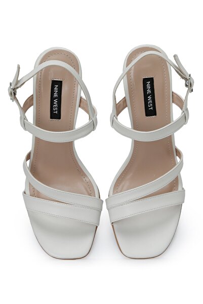 Nine West MOEX 3FX White Women's Wedge Heel Sandals