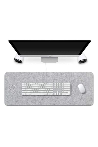 garaccu Desktop Organizer Stylish Looking Mouse Pad Gray 30x80 cm