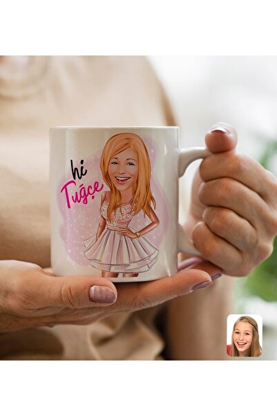 Bk Gift Kişiye Özel Barbie Karikatürlü Beyaz Kupa Bardak-2, Barbie Filmi, Bar...