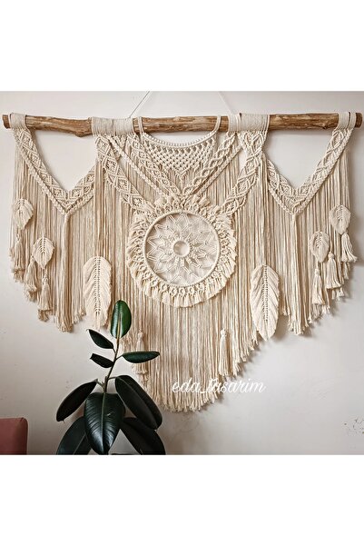 EdaTasarım Bohem Tarzı Makrome Duvar Süsü "Çarkı Felek"