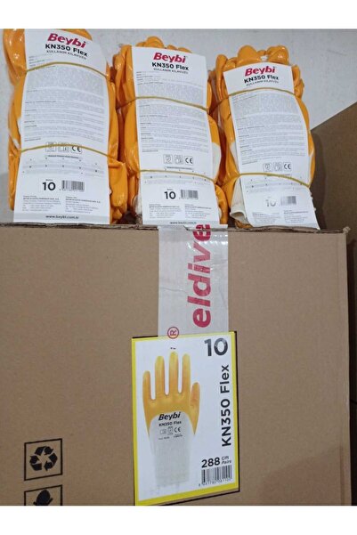 Beybi BEYBİ KN 350 FLEX NİTRİL İŞ ELDİVENİ 288 ÇİFT (KOLİ) NO10 İNŞAAT ELDİVENİ