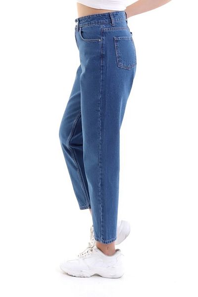 SANTA BELLA Blugi Linda Blue cu talie înaltă Boyfriend Mom Jeans