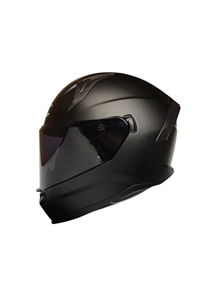 MTS 910 Mat Siyah Fullface Güneş Vizörlü Motosiklet Kaskı