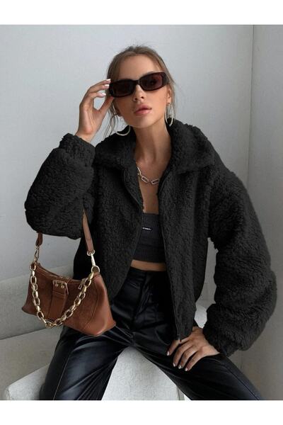 MOONBULL Dámská oversize plyšová mikina na zip