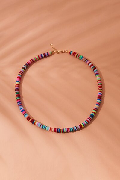 Elika Silver Women's Colorful Fimo Necklace