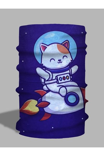 LU&MA Astro Cat Patterned Neck Collar - Paphos
