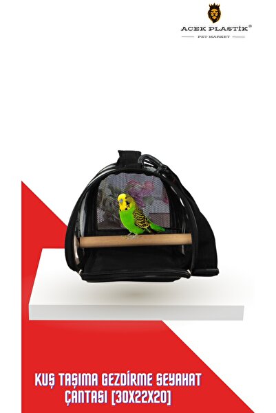 A.C.E.K PLASTİK Kuş Taşıma Gezdirme Seyahat Çantası [30x22x20]