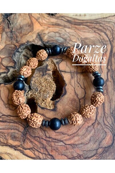 parze doğaltaş Rudraksha Onyx Bracelet - Comfortable and Stylish