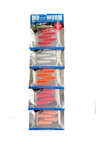 CAPTAIN Mad Bite Earth Worm LRF Silikon Yem 4cm 8 Adet