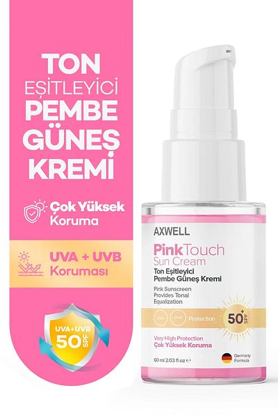 AXWELL Pink Touch Tone Equalizing Pink Face Sunscreen Spf 50+ 60 ml
