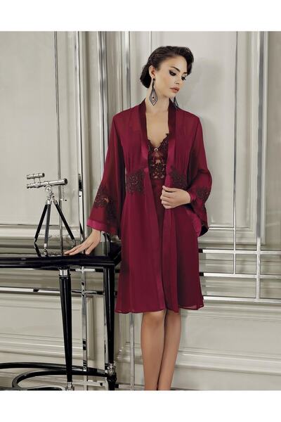 PERİN Kısa Saten Gecelik Sabalık 6'lı Takım - 9400