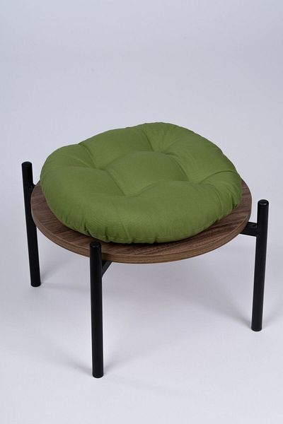 ALTINPAMUK Green Laurel Round Chair - 39 cm Stool Cushion