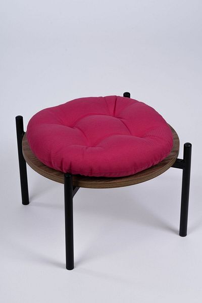 ALTINPAMUK Fuchsia 39 cm Laurel Round Chair - Cushion Stool