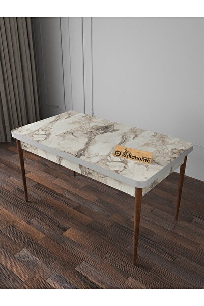 Kaffahome Fixed Raw Efes 70x110 Cm , 4 Kişilik Sabit Yemek Masası , Yemek Masası Takımı - Lacivert