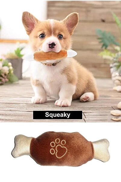 MUCAPET لعبة الكلب القطيفة ذات الصوت - مقاومة للعظام