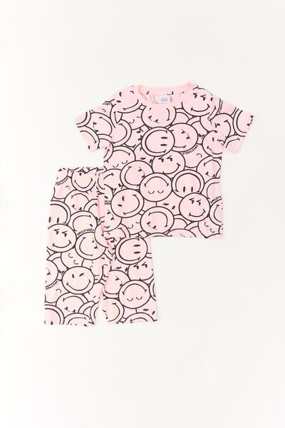 PAULMARK طقم بيجامة بناتي منقوش