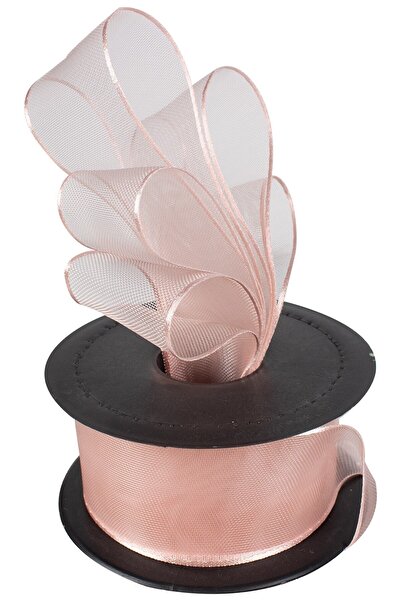 AGH Değerli Hediyeler Şifon Kurdele 4 cm 20 metre Süsleme Kurdalesi PUDRA