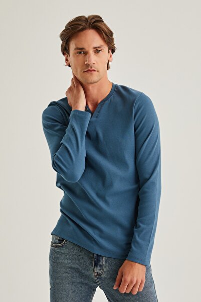 PAULMARK Top with Pleated Collar