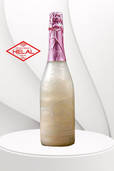 OS ZEUS White Glitter Alcohol Free Champagne - Halal Certified