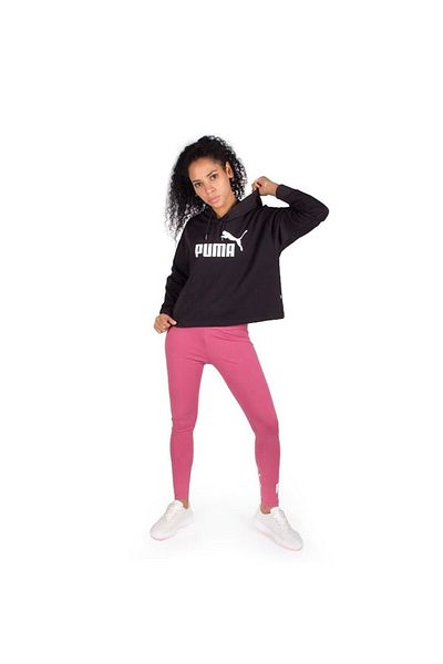 Puma Суитшърт с лого Ess Cropped - Черен - 586870 01