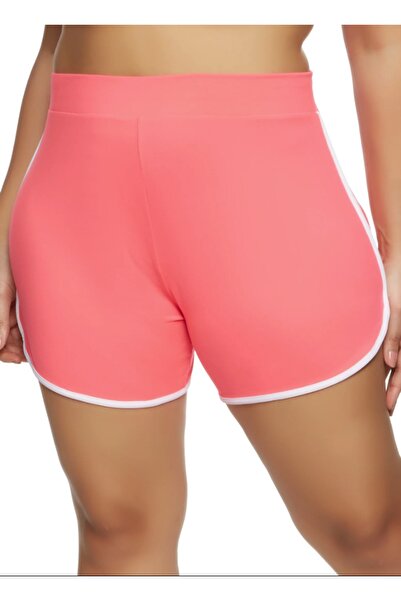 Lumora BELİ LASTİKLİ BEYAZ ŞERİTLİ MİNİ ŞORT