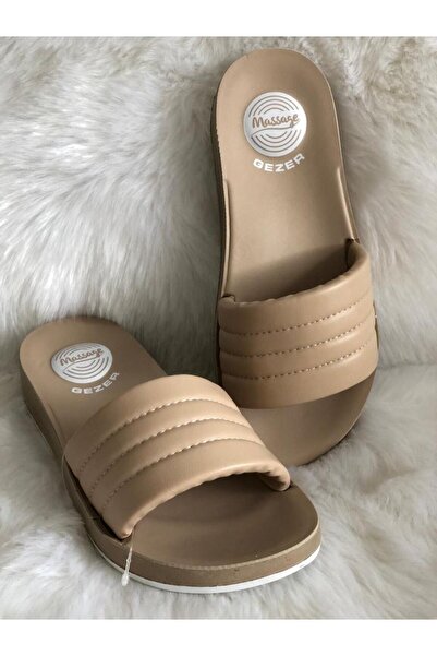 GEZER Yazlık Kadın Yumuşak Taban Masaj Topuk Hafif Terlik Kadın Terliği