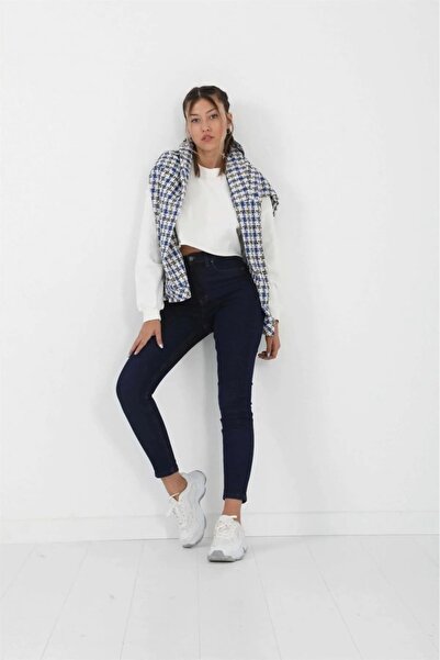 SANTA BELLA Lucy Супер Скінні Темно-сині джинси з високою талією Жіночі джинси з еластаном