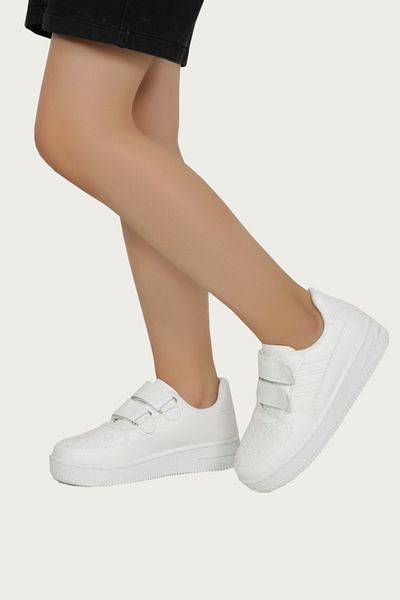 Moricha Pantofi sport albi pentru copii mici