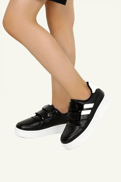 Moricha Pantofi sport cu dungi albe pentru copii mici