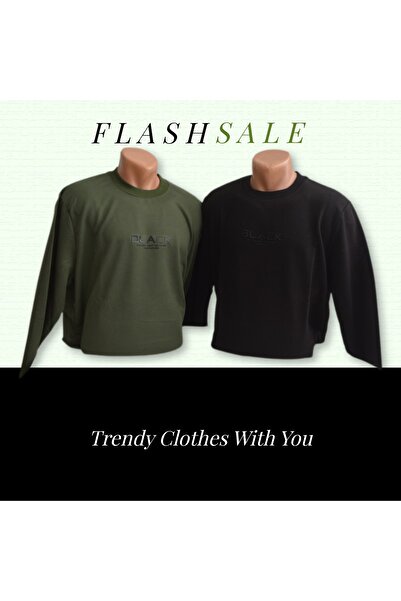 Wolddi.Das erkek siyah sweatshirt