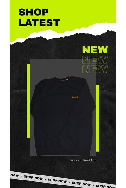 Wolddi.Das erkek lacivert sweatshirt