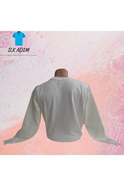 Wolddi.Das erkek beyaz sweatshirt