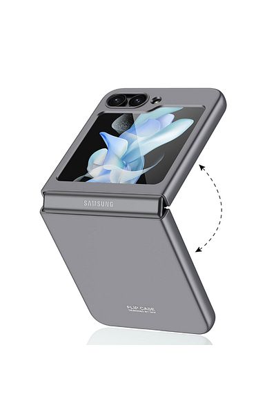 Nezih Case Samsung Galaxy Z Flip 5 Compatible Hard Cover Case Gray