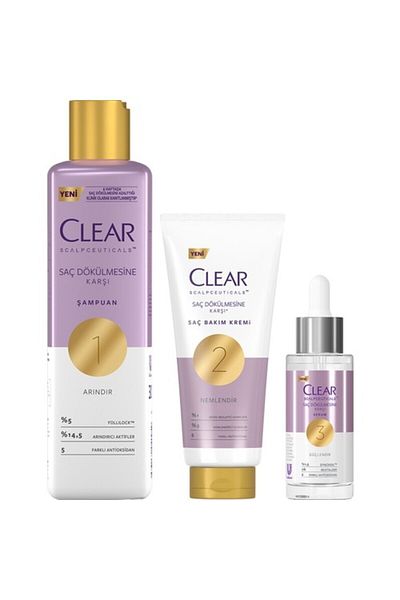 Clear Scalpceuticals 300 ml Shampoo + 170 ml Hair Care Cream + 45 ml Serum