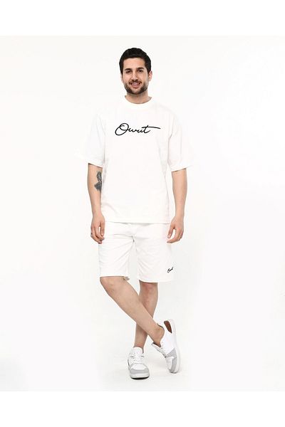 Owut Collection Мъжки щамповани къси панталони в голям размер